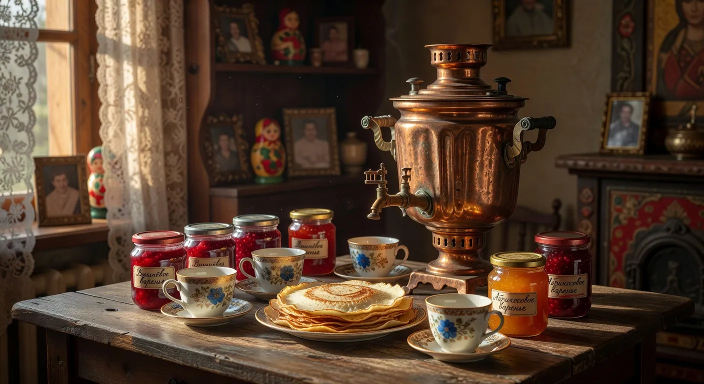 Le samovar, symbole de l'hospitalite russe