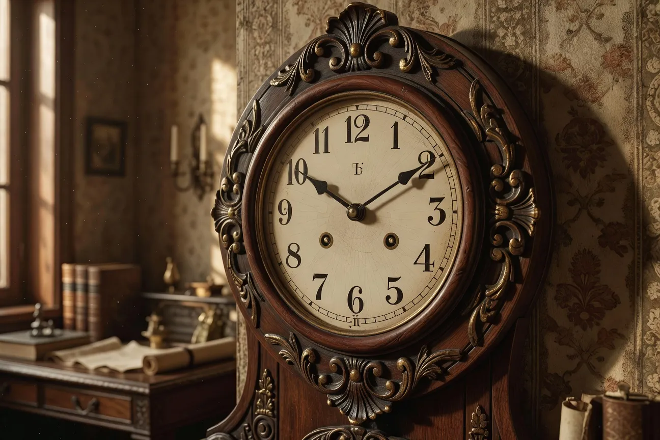 Horloge avec chiffres cyrilliques